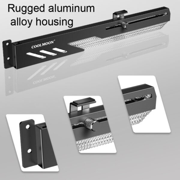 COOLMOON GT8 Graphics Card Bracket With 5V ARGB Multi-interface, Black, White - Image 4