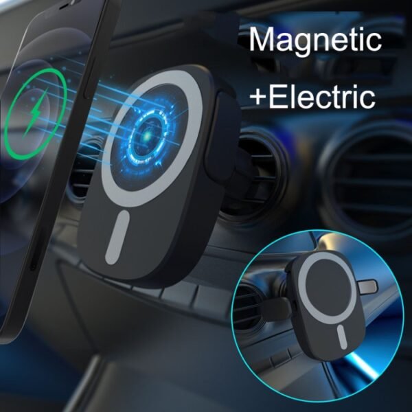 15W Intelligent Car Magnetic Wireless Charging Stand, For IPhone 12 / 13 Series - Image 6