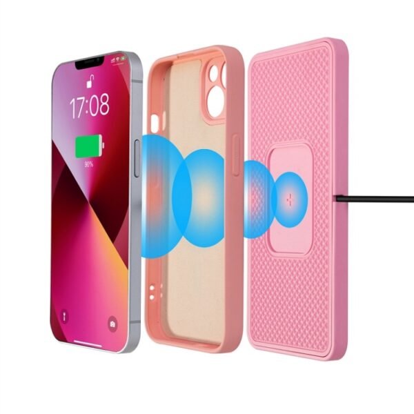 Car Waterproof Wireless Charger With Additional Cover And Anti-slip Mat, C1PRO Pink - Image 3