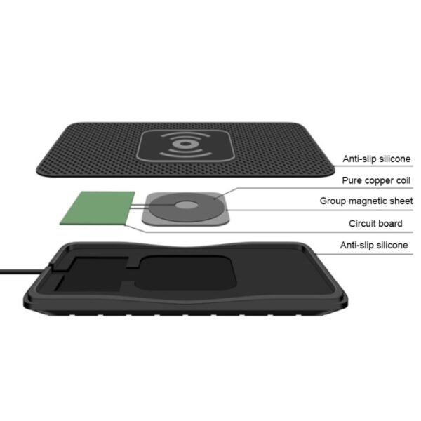 C3 15W Car QI Wireless Charger Launch Pad Anti-slip Mat, C3 Type-C Interface - Image 3