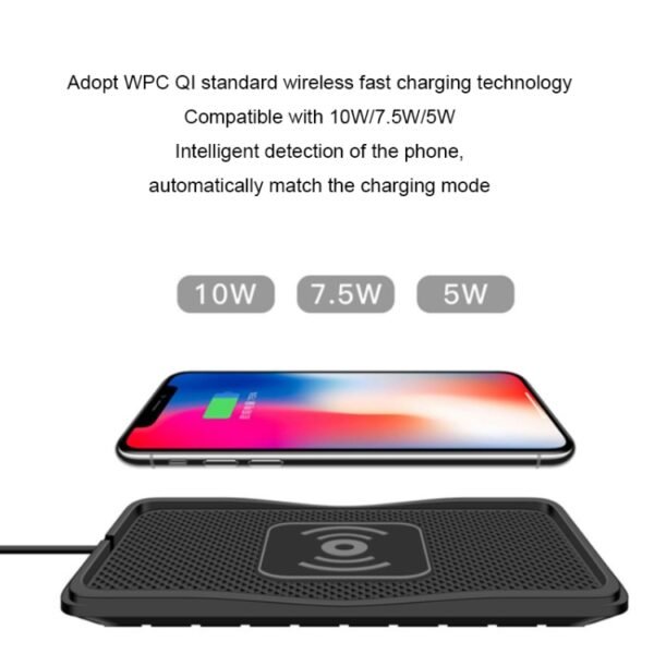 C3 15W Car QI Wireless Charger Launch Pad Anti-slip Mat, C3 Type-C Interface - Image 4