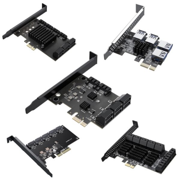 SATA3.0 Rotary Card Computer Desktop Solid State Hard Disk, Style:, PCIE X1 To 10 Ports - Image 2