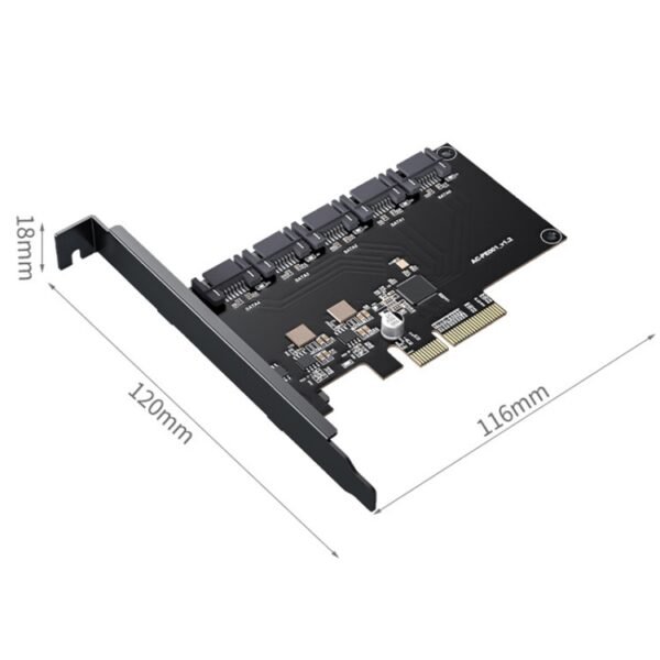 SATA3.0 Rotary Card Computer Desktop Solid State Hard Disk, Style:, PCIE X1 To 10 Ports - Image 3