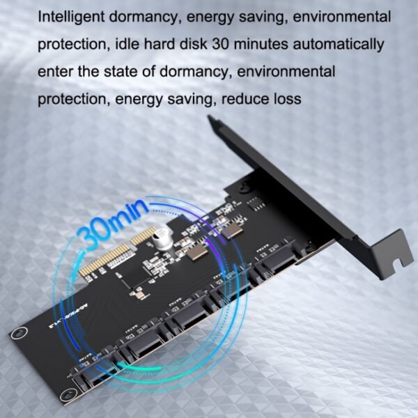 SATA3.0 Rotary Card Computer Desktop Solid State Hard Disk, Style:, PCIE X1 To 10 Ports - Image 4