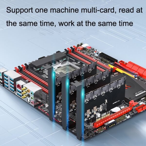 SATA3.0 Rotary Card Computer Desktop Solid State Hard Disk, Style:, PCIE X1 To 10 Ports - Image 6