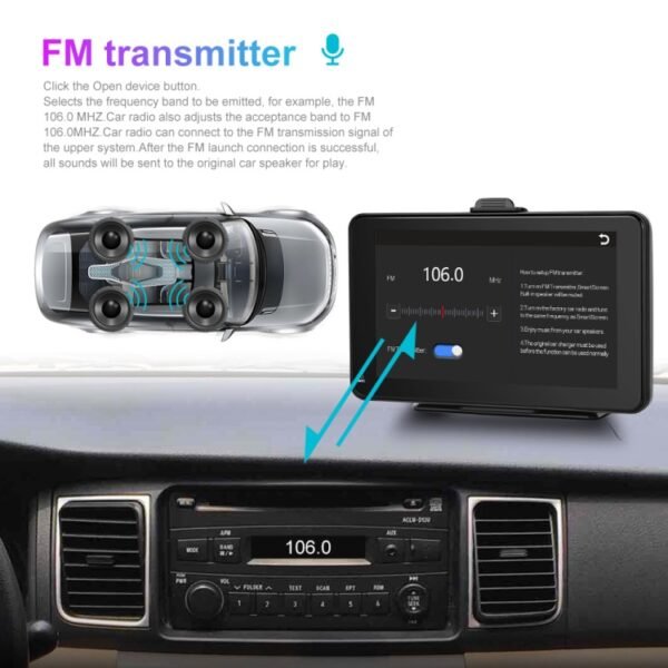 A3135 7 Inches HD Wired Smart Screen With Wireless CarPlay + Android Auto + Android, Without Camera, With Camera - Image 11