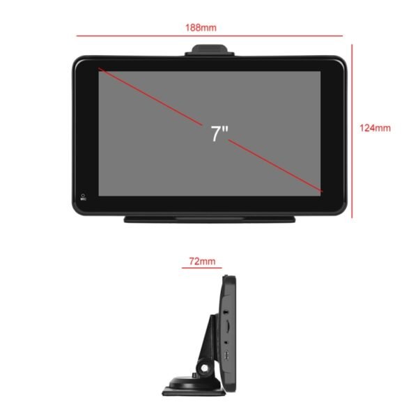 A3135 7 Inches HD Wired Smart Screen With Wireless CarPlay + Android Auto + Android, Without Camera, With Camera - Image 3