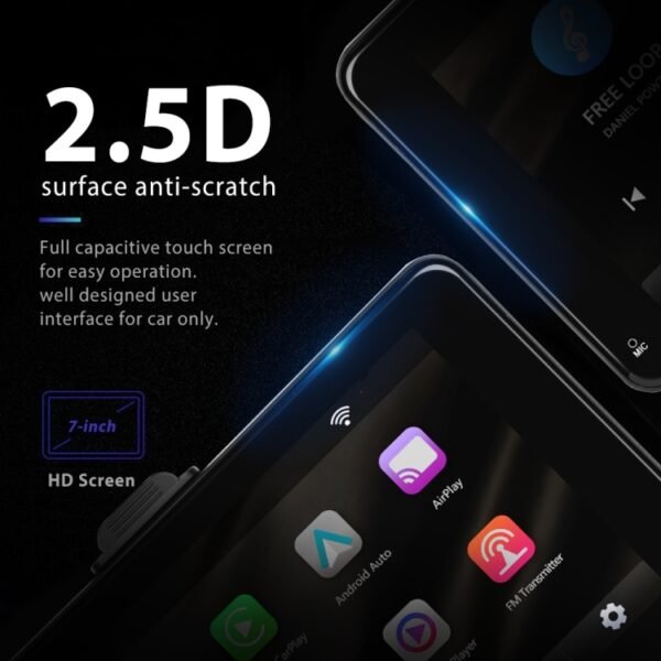A3135 7 Inches HD Wired Smart Screen With Wireless CarPlay + Android Auto + Android, Without Camera, With Camera - Image 6