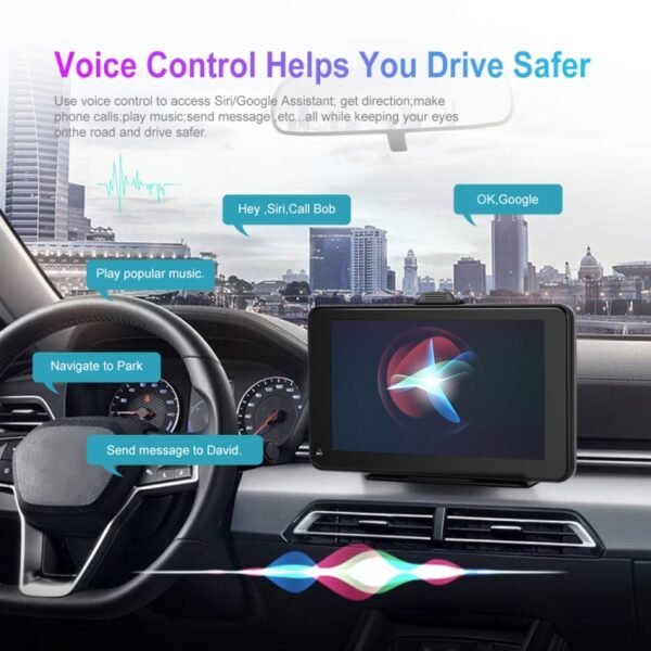 A3135 7 Inches HD Wired Smart Screen With Wireless CarPlay + Android Auto + Android, Without Camera, With Camera - Image 8