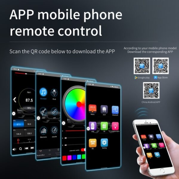 M11T Car Bluetooth MP3 Player ISO Interface EQ Sound Effect Fast Charge Colorful Button Radio, A3032 - Image 12