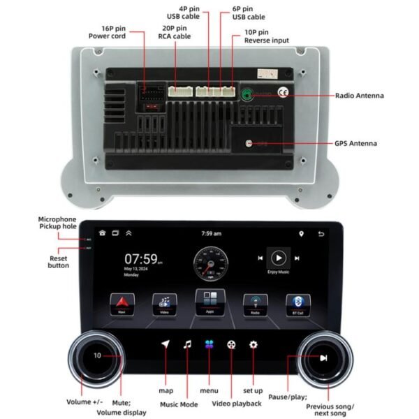 10.1 inch IPS Display + 2.5D Touch Screen Bluetooth FM Radio Car Navigation Machine, 1+32G, 2+32G, 2+64G - Image 3