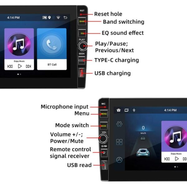 9 Inch Bluetooth FM Radio Car MP5 Android Navigation Machine, 1+32G, 2+32G, 2+64G - Image 4