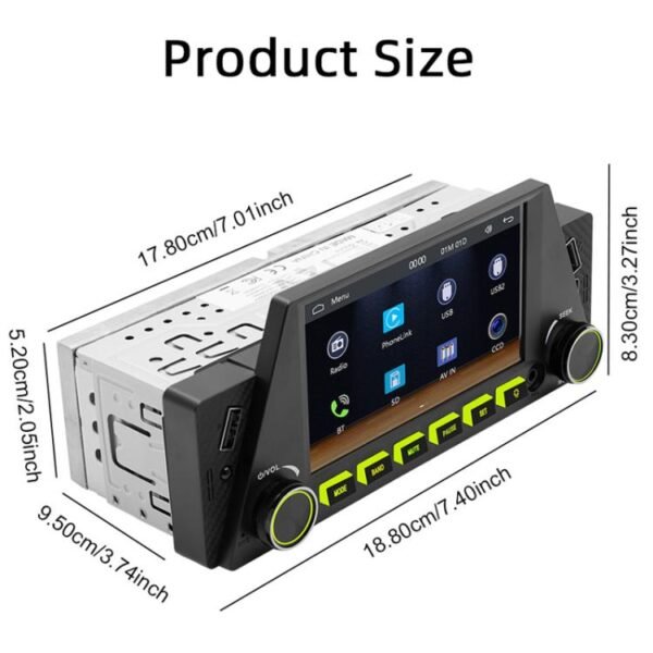 4.7 inch AUTO/CarPlay Navigation Bluetooth FM Radio Car MP5 Marquee, 161W - Image 3