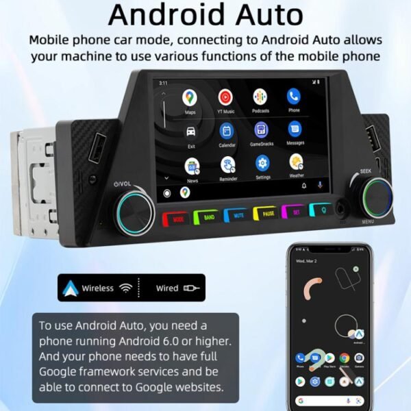 4.7 inch AUTO/CarPlay Navigation Bluetooth FM Radio Car MP5 Marquee, 161W - Image 5