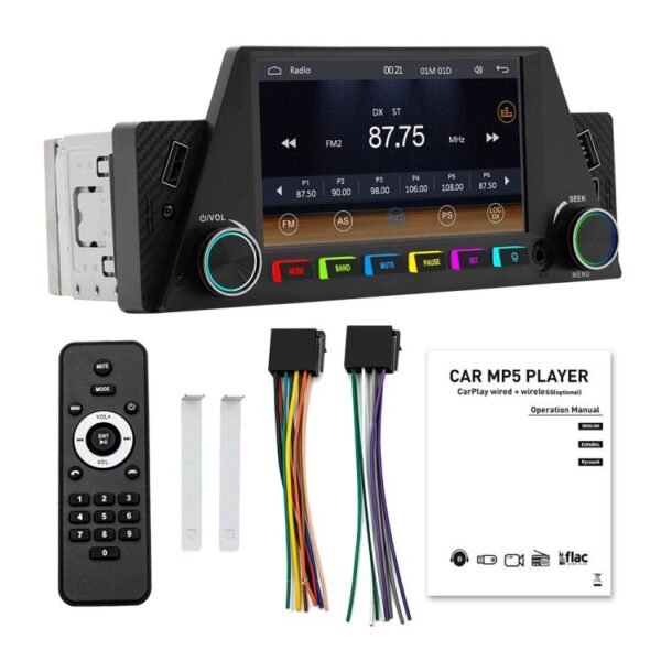 4.7 inch AUTO/CarPlay Navigation Bluetooth FM Radio Car MP5, 161C - Image 2