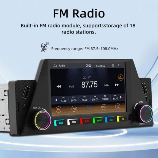 4.7 inch AUTO/CarPlay Navigation Bluetooth FM Radio Car MP5, 161C - Image 7