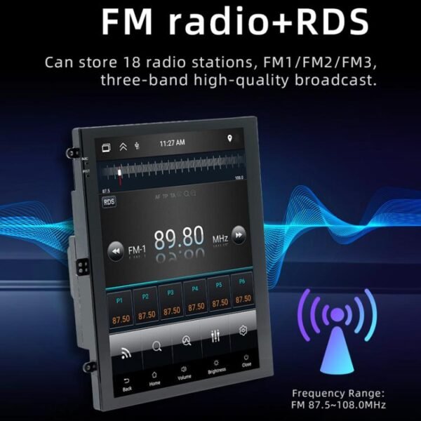 9.7 inch Vertical Screen Bluetooth Radio Android 13 GPS Navigation Device, 1+32G, 2+32G, 2+64G - Image 11