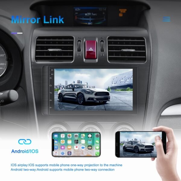 A3194 7 Inch Android 11 Central Control Carplay 2+32G Car Large Screen Navigation Reversing Video Player, Style:, Standard, Standard+AHD Camera - Image 6