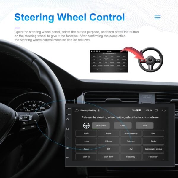 A3194 7 Inch Android 11 Central Control Carplay 2+32G Car Large Screen Navigation Reversing Video Player, Style:, Standard, Standard+AHD Camera - Image 10
