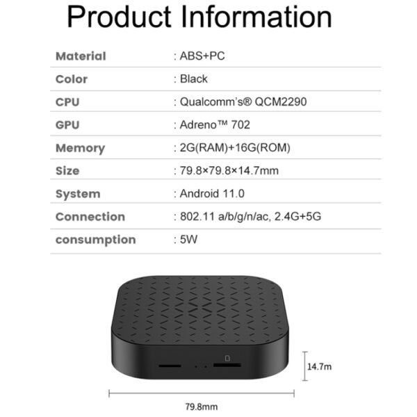 Apple Wired To Android Box Qualcomm 4-core Wireless Car Interconnection Smart Box, CPC200-Tbox - Image 4