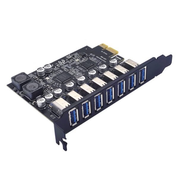 PCE7USB-R05  PCI-E To USB 3.2 GEN1 7-Port 19PIN Expansion Card Super Speed 5Gbps - Image 2