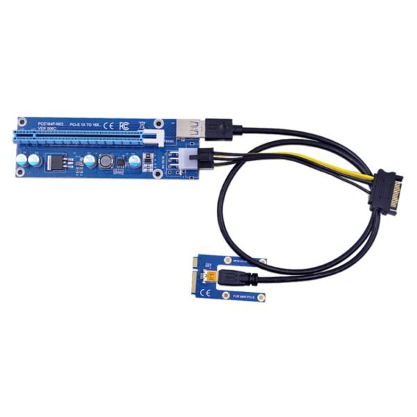 PCE164P-N03 VER006C Mini PCI-E 1X To 16X Riser For Laptop External Image Card, Blue Board 6pin, Blackboard 6pin, Blackboard 4pin, M2 To 6pin - Image 6
