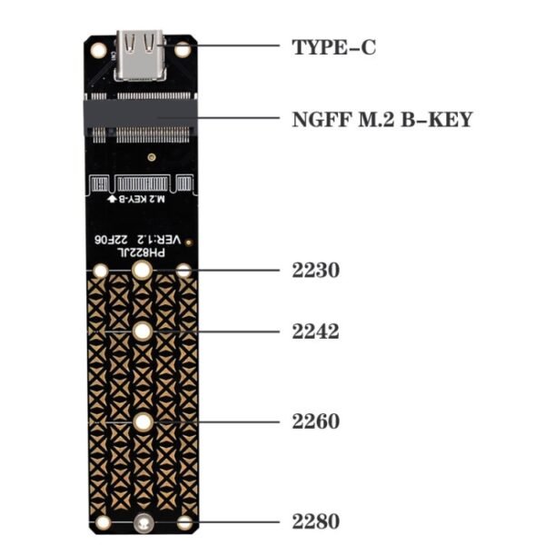 NGFF M.2 Bkey SATA Hard Disk SSD To USB3.1 Type-C / USB-C Expansion Card Conversion Board, SSD To USB3.1 - Image 3