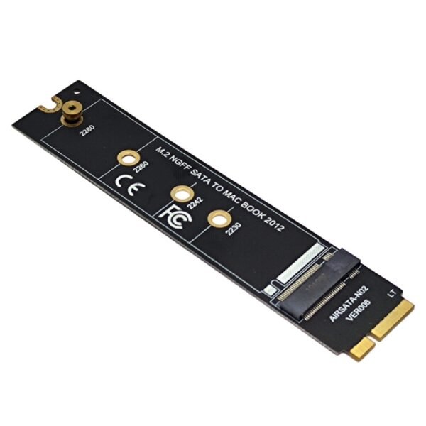 M.2 NGFF SATA To MAC SSD Adapter Riser Card For MacBook Air 2012 A1465 A1466, Long Type, With Screwdriver - Image 3