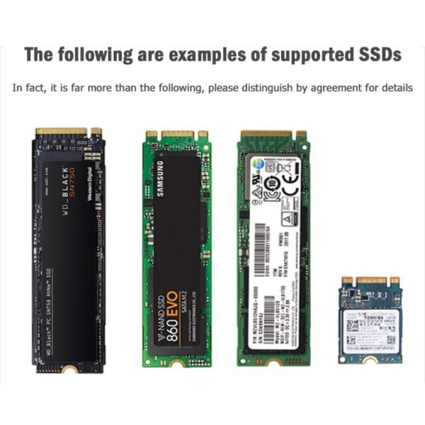 USB3.1 10Gbps GEN2 To NVME SATA Dual Protocol M.2 SSD Riser Card - Image 4