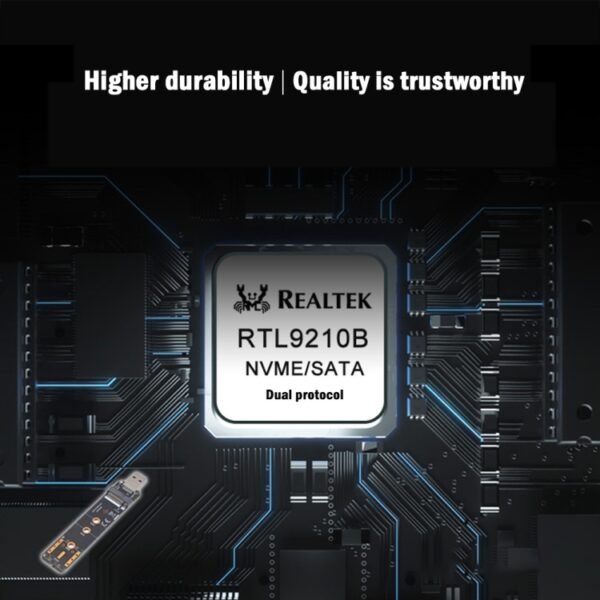 USB3.1 10Gbps GEN2 To NVME SATA Dual Protocol M.2 SSD Riser Card - Image 6