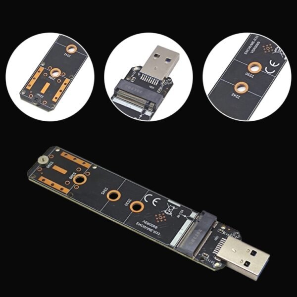 USB3.1 10Gbps GEN2 To NVME SATA Dual Protocol M.2 SSD Riser Card - Image 7
