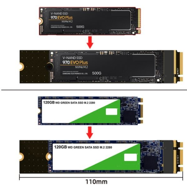 For M.2 NGFF / PCIE / NVME SSD Protection Board Test Board, Key-B Riser Card, Key-M Riser Card - Image 4
