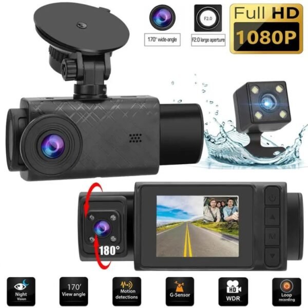 2 Inch Screen 3-Record 1080P Driving Recorder - Image 2
