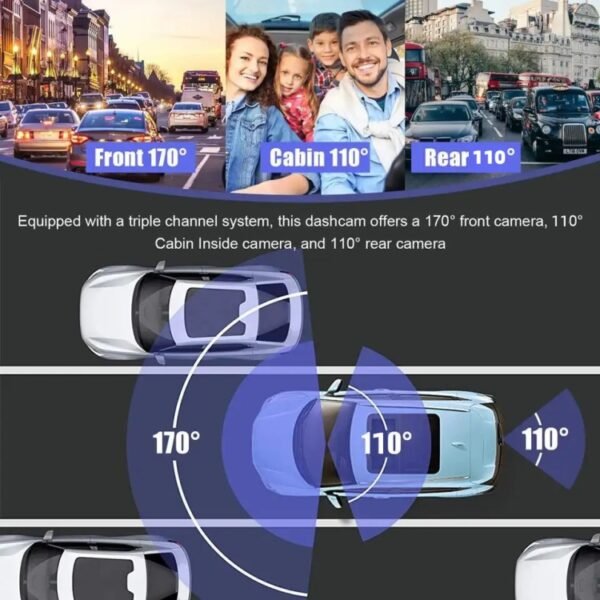 2 Inch Screen 3-Record 1080P Driving Recorder - Image 4