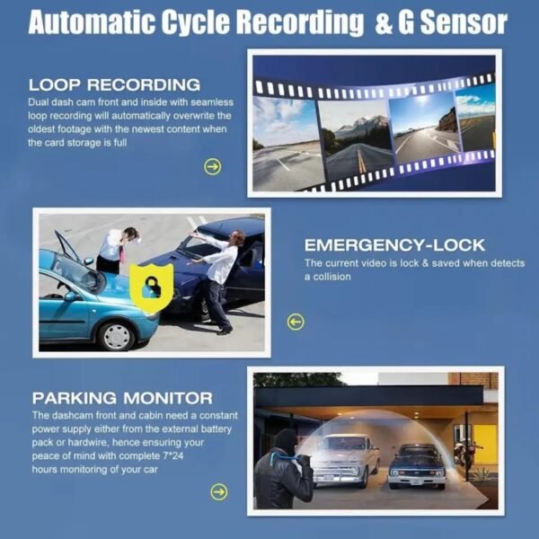 2 Inch Screen 3-Record 1080P Driving Recorder - Image 6