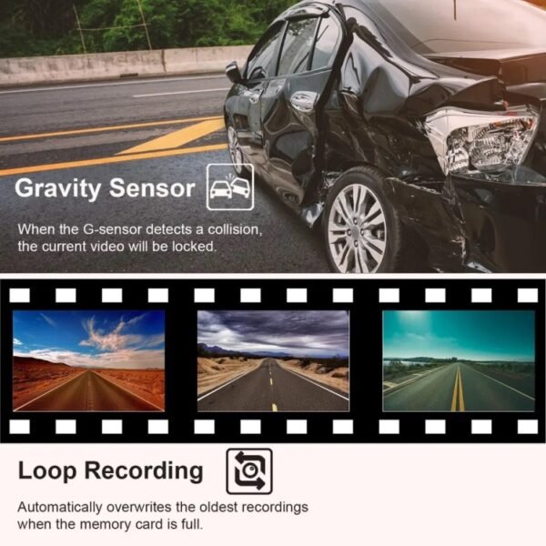 2 Inch Screen 3-Record 1080P Driving Recorder - Image 8