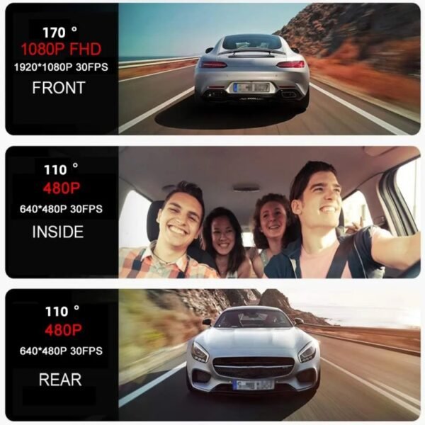 2 Inch Screen 3-Record 1080P Driving Recorder - Image 9