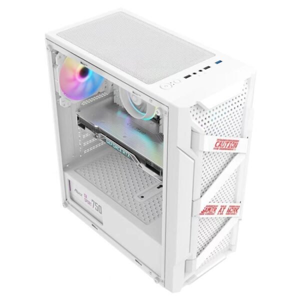 EVESKY Acrylic Side Transparent ATX Computer Case With 6 Fans Position And USB 3.0 Interface, Black, White - Image 5