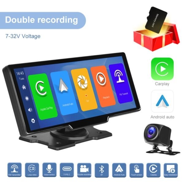 Car 10.26 Inch Portable Wireless CarPlay Display Android Auto Mobile Phone Screen - Image 3