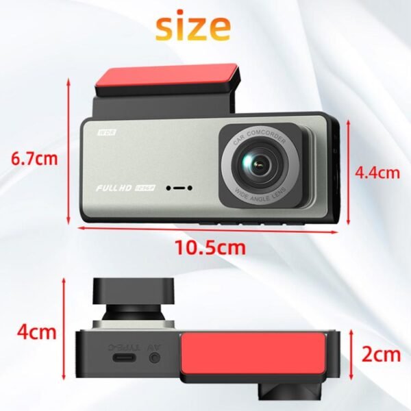 G71 HD 1080P Three-Lens 2.0-Inch Infrared Night Vision Driving Recorder, No WIFI, WIFI Connection - Image 3