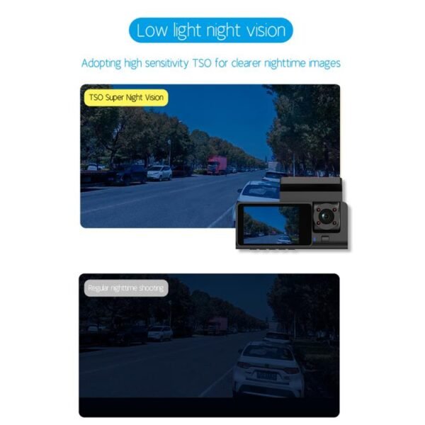 G71 HD 1080P Three-Lens 2.0-Inch Infrared Night Vision Driving Recorder, No WIFI, WIFI Connection - Image 7
