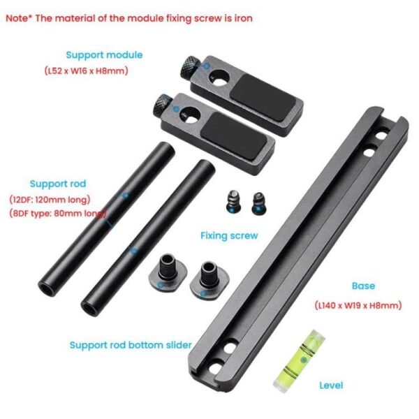 FinalCool Aluminum Alloy Adjustable Graphics Card Bracket Chassis Fan Position Graphics Holder Support, 8cm Black, 8cm Silver, 12cm Black, 12cm Silver - Image 5