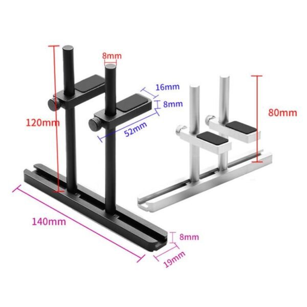FinalCool Aluminum Alloy Adjustable Graphics Card Bracket Chassis Fan Position Graphics Holder Support, 8cm Black, 8cm Silver, 12cm Black, 12cm Silver - Image 7