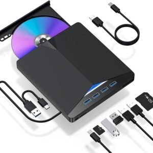 USB3.0 / Type-C External Removable Optical Drive DVD / CD Multi-Interface Writer, XD013