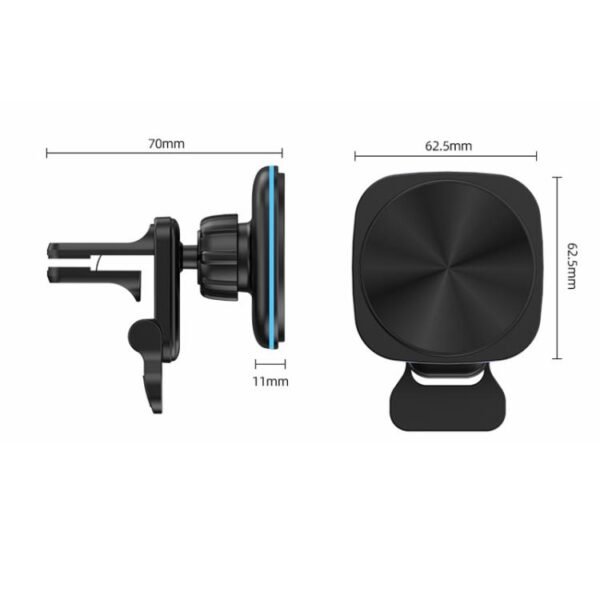 For IPhone 12-16 Cell Phone Car Magnetic Wireless Charger Car Air Vent Holder Fast Charger, Blue Light (White), Blue Light (Black), RGB Light (White), RGB Light (Black) - Image 4