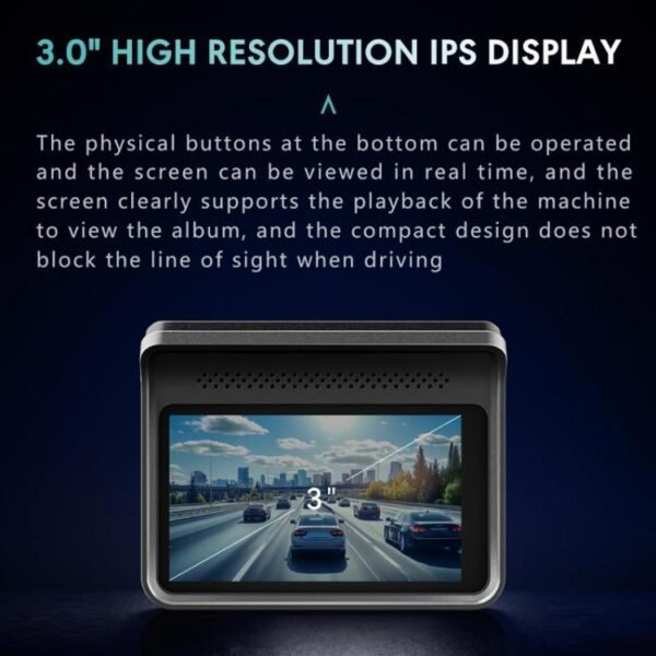Anytek T2 PRO 3.0 Inch 2K HD Night Vision Recorder Hidden Car Camera Front And Rear Dual Recording, T2 PRO - Image 3
