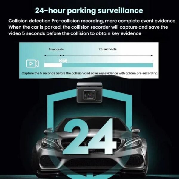 Anytek T2 PRO 3.0 Inch 2K HD Night Vision Recorder Hidden Car Camera Front And Rear Dual Recording, T2 PRO - Image 10