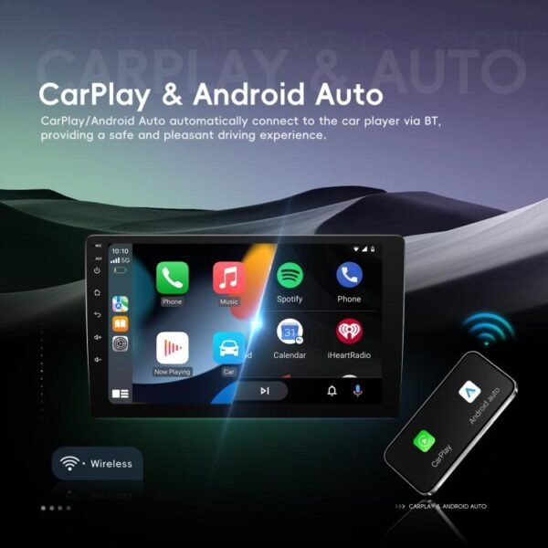 9 Inch Android 4+64G Dual-Butt Large Screen Car Carplay Built-In DAB Car Central Control Integrated Navigation System, Standard, Standard+AHD+Microphone - Image 2