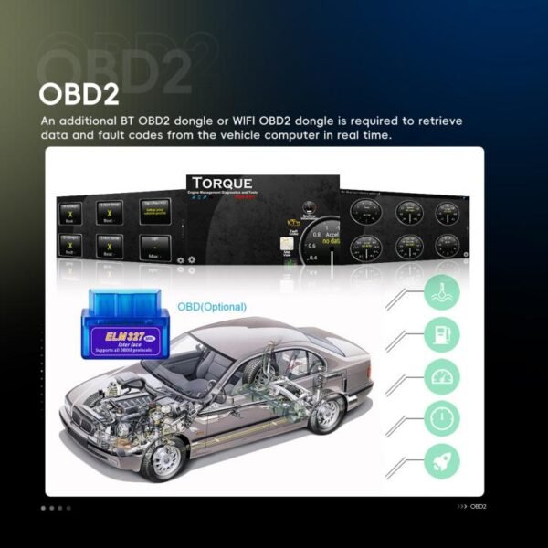 9 Inch Android 4+64G Dual-Butt Large Screen Car Carplay Built-In DAB Car Central Control Integrated Navigation System, Standard, Standard+AHD+Microphone - Image 16