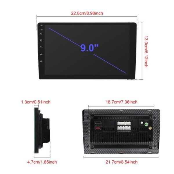 9 Inch Android 4+64G Dual-Butt Large Screen Car Carplay Built-In DAB Car Central Control Integrated Navigation System, Standard, Standard+AHD+Microphone - Image 18